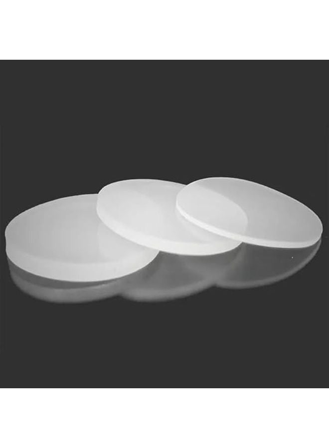 80mm 8mm Thick White Silicone Rubber Gasket Seals Shock Absorbing Pads for Plumbing Machinery 5Pcs - Image 1